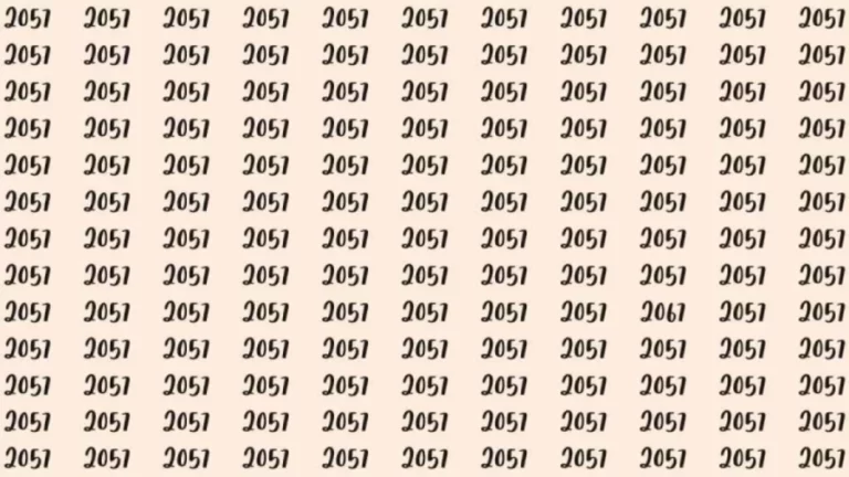 Optical Illusion: Can you find 2067 among 2057 in 10 Seconds? Explanation and Solution to the Optical Illusion