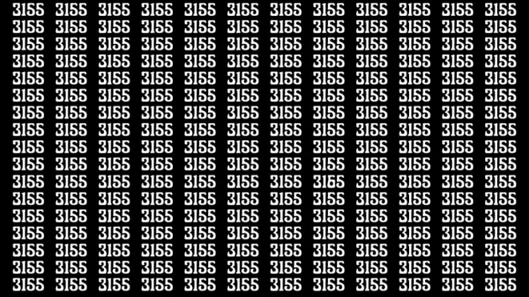 Optical Illusion: Can you find 3165 among 3155 in 5 Seconds? Explanation and Solution to the Optical Illusion