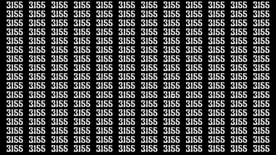 Optical Illusion: Can you find 3165 among 3155 in 7 Seconds?