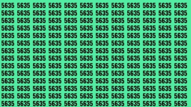 Optical Illusion: Can you find 5685 among 5635 in 7 Seconds?