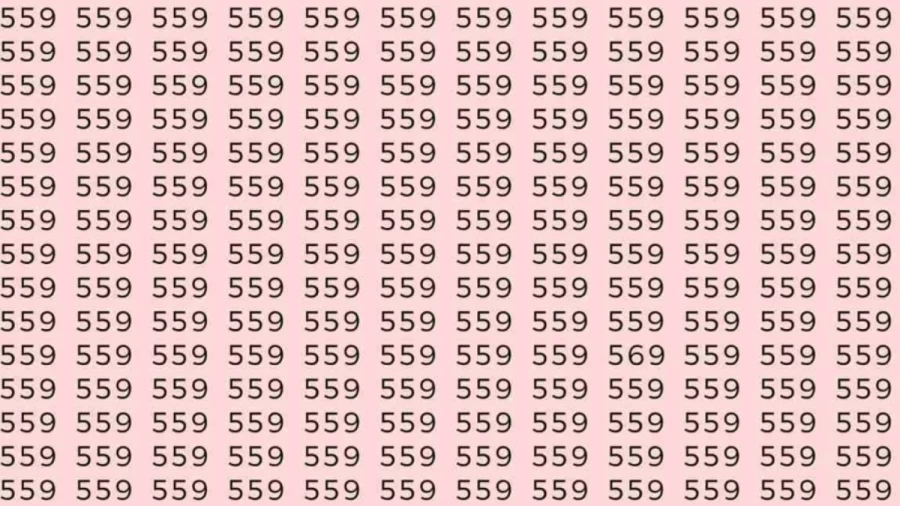 Optical Illusion: Can you find 569 among 559 in 5 Seconds? Explanation and Solution to the Optical Illusion