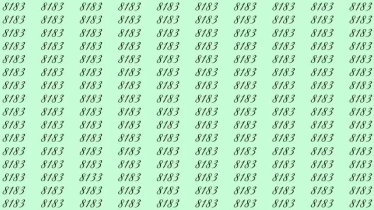 Optical Illusion: Can you find 8133 among 8183 in 8 Seconds? Explanation and Solution to the Optical Illusion