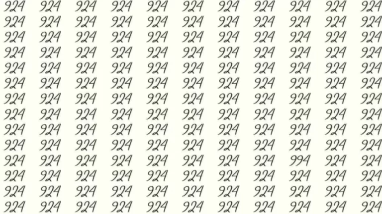 Optical Illusion: Can you find 994 among 924 in 8 Seconds? Explanation and Solution to the Optical Illusion