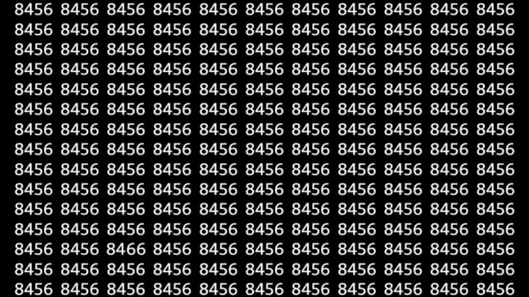 Optical Illusion: Can you find the Number 8466 among 8456 in 10 Seconds?