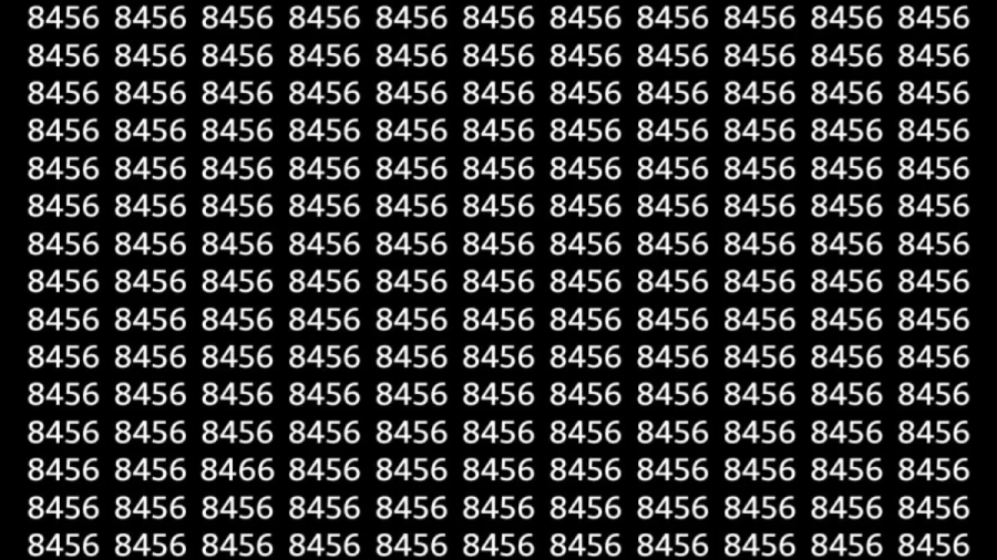 Optical Illusion: Can you find the Number 8466 among 8456 in 10 Seconds?