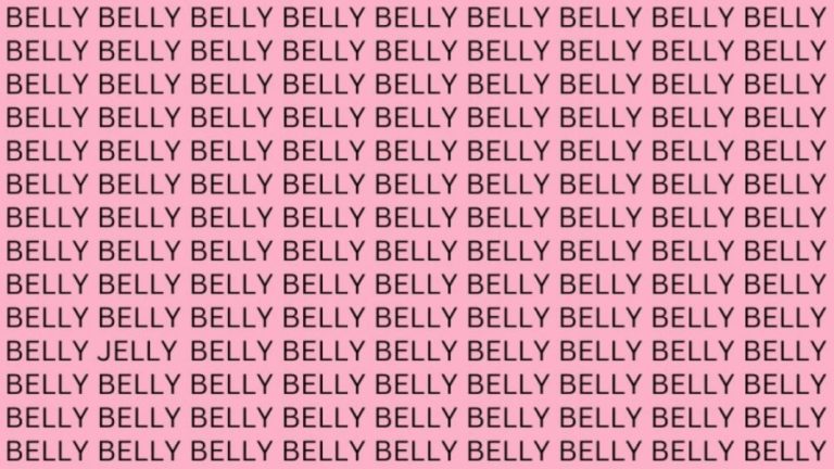 Optical Illusion: Can you find the Word Jelly in 10 Seconds?