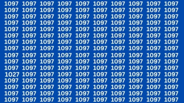 Optical Illusion: If you have eagle eyes find 1027 among 1097 in 8 Seconds?