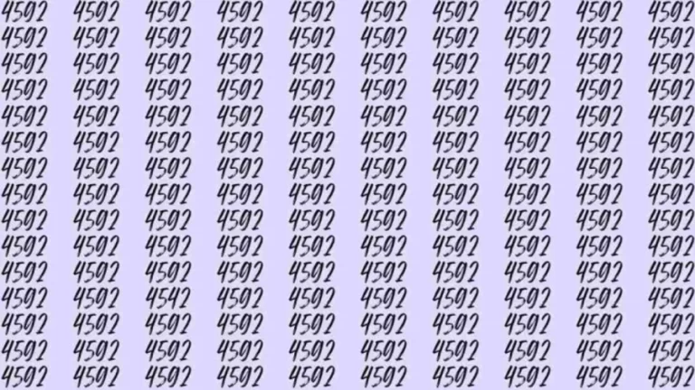 Optical Illusion: If you have eagle eyes find 4542 among 4592 in 15 Seconds?