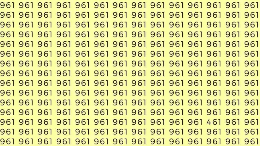 Optical Illusion: If you have eagle eyes find 461 among 961 in 8 Seconds?