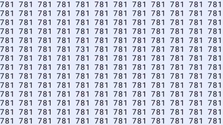 Optical Illusion: If you have eagle eyes find 731 among 781 in 10 Seconds?