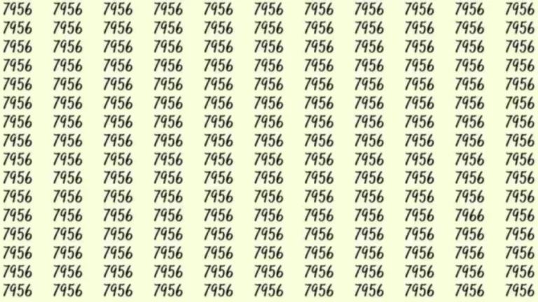 Optical Illusion: If you have eagle eyes find 7966 among 7956 in 8 Seconds?