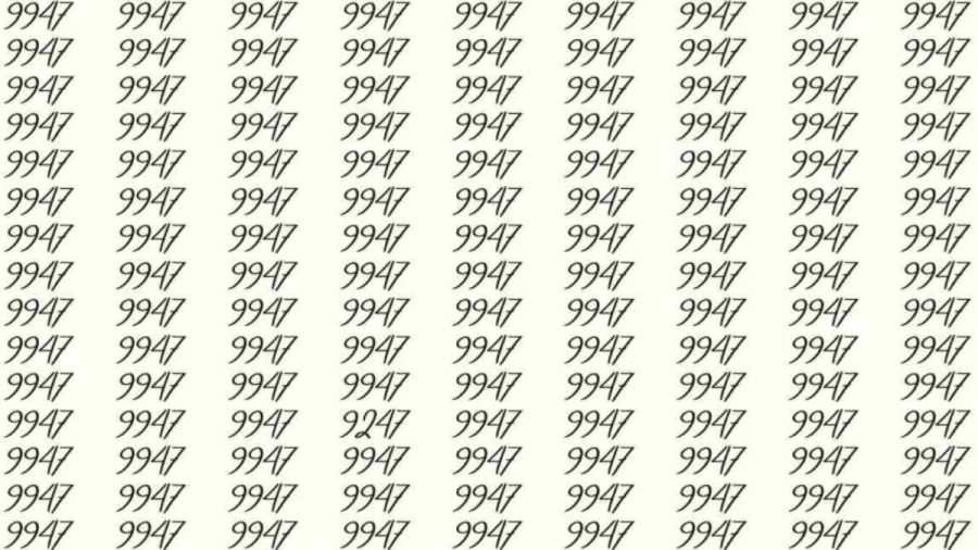 Optical Illusion: If you have eagle eyes find 9247 among 9947 in 5 Seconds?