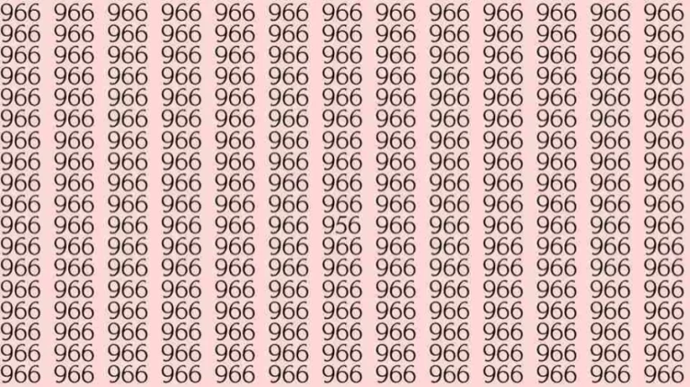 Optical Illusion: If you have eagle eyes find 956 among 966 in 6 Seconds?