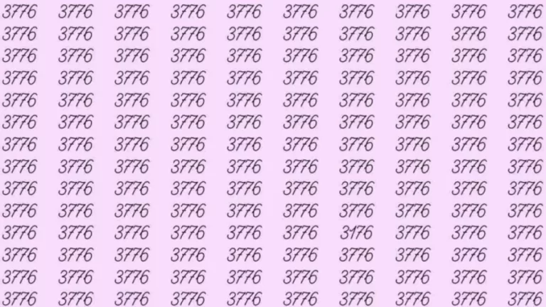 Optical Illusion: If you have sharp eyes find 3176 among 3776 in 10 Seconds?