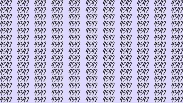 Optical Illusion: If you have sharp eyes find 4592 among 4542 in 10 Seconds?