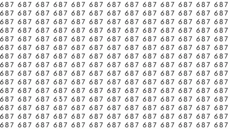 Optical Illusion: If you have sharp eyes find 637 among 687 in 6 Seconds?