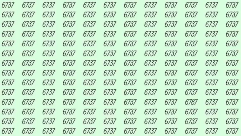 Optical Illusion: If you have sharp eyes find 6787 among 6737 in 6 Seconds?