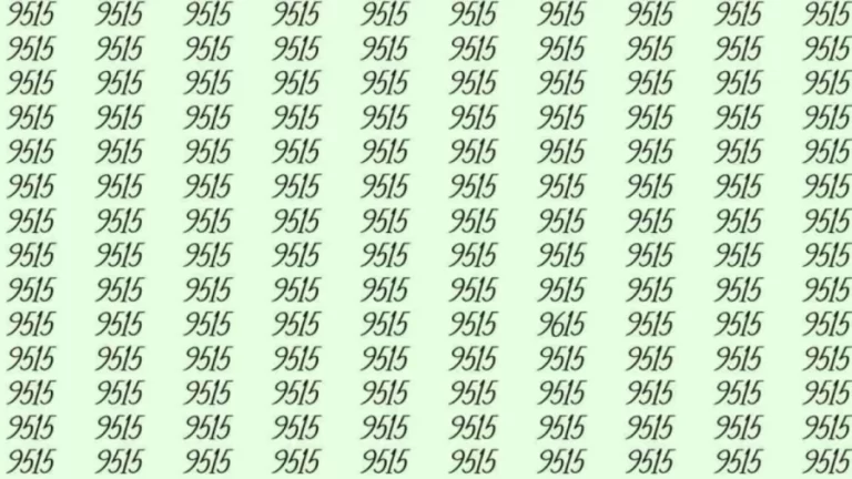 Optical Illusion: If you have sharp eyes find 9615 among 9515 in 10 Seconds?