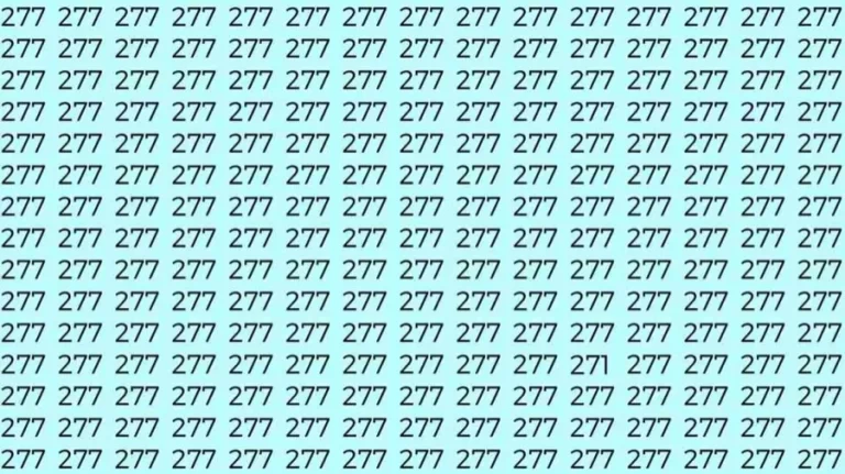 Optical Illusion Test: Can you find 271 among 277 in 8 Seconds?