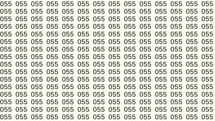 Optical Illusion Test: If you have eagle eyes find 056 among 055 in 5 Seconds?