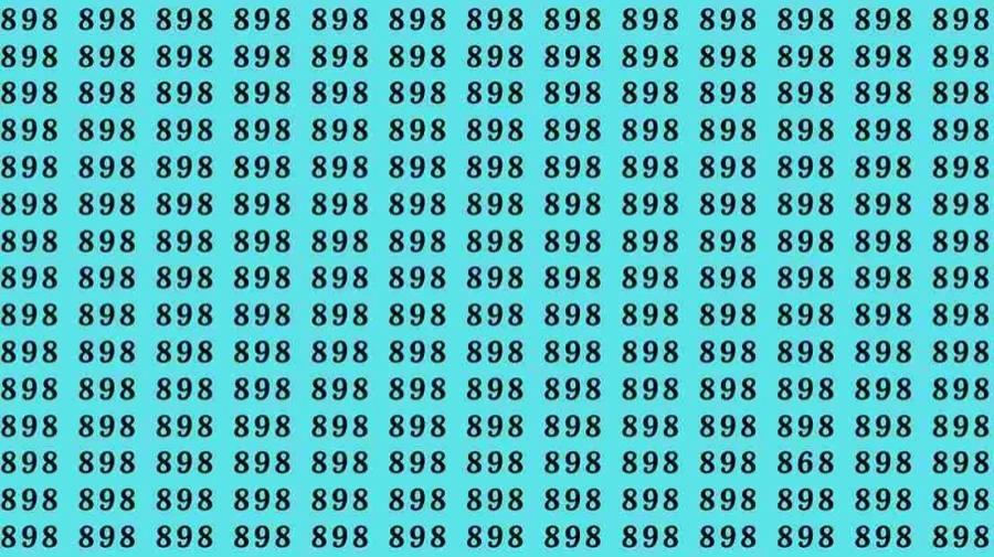 Optical Illusion Test: If you have hawk eyes find 868 among 898 in 7 Seconds?