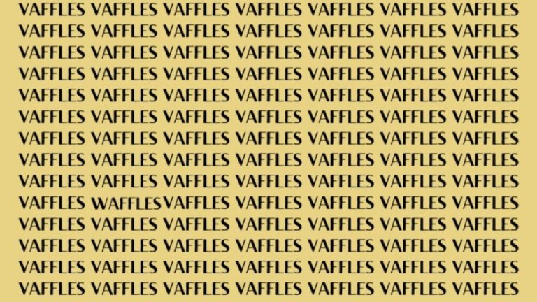 Optical Illusion: Those with eagle eyes try finding the Word Waffles in 7 seconds