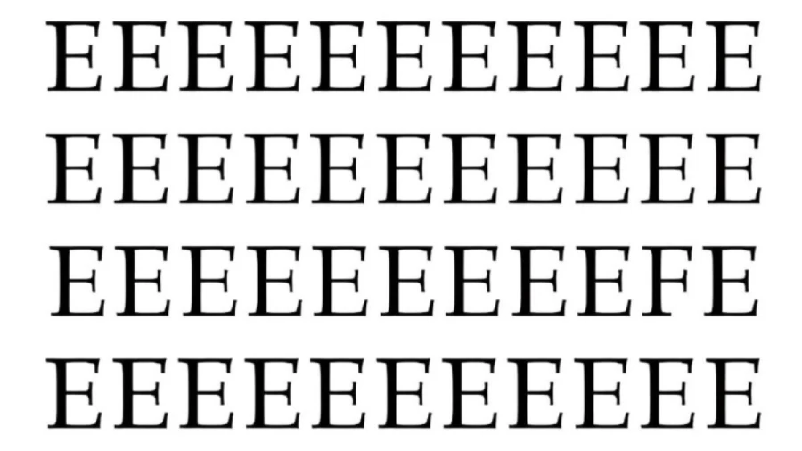 Optical Illusion: You have Eagle eyes if you can spot the odd letter in 7 seconds