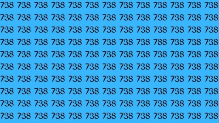 Optical Illusions: Can you find the number 788 among 738 in 10 seconds?