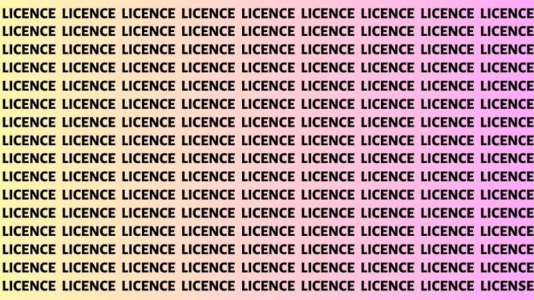 Brain Teaser: If you have Sharp Eyes Find the Word License in 15 Secs