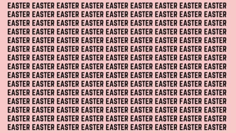 Optical Illusion Brain Test: If you have Eagle Eyes find the Word Faster among Easter in 20 Secs