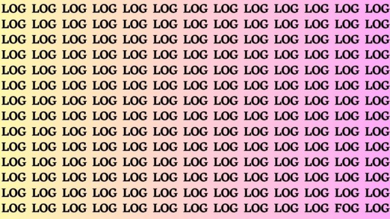 Brain Test: If you have Eagle Eyes Find the Word Fog among Log in 13 Secs