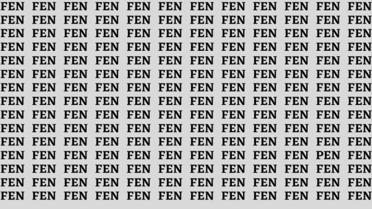 Brain Test: If you have Hawk Eyes Find the Word Pen in 18 Secs