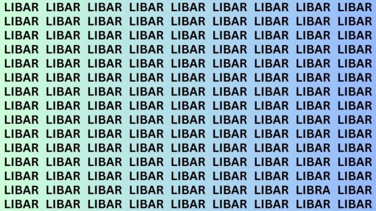 Brain Test: If you have Eagle Eyes Find the Word Libra in 13 Secs