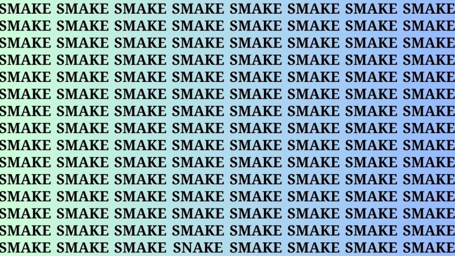 Brain Teaser: If you have Hawk Eyes Find the Word Snake in 15 Secs