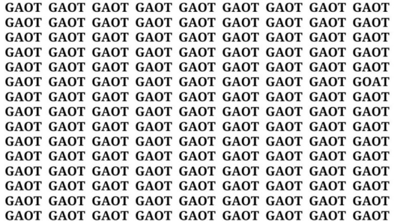 Optical Illusion: If you have Eagle Eyes Find the Word Goat In 18 Secs