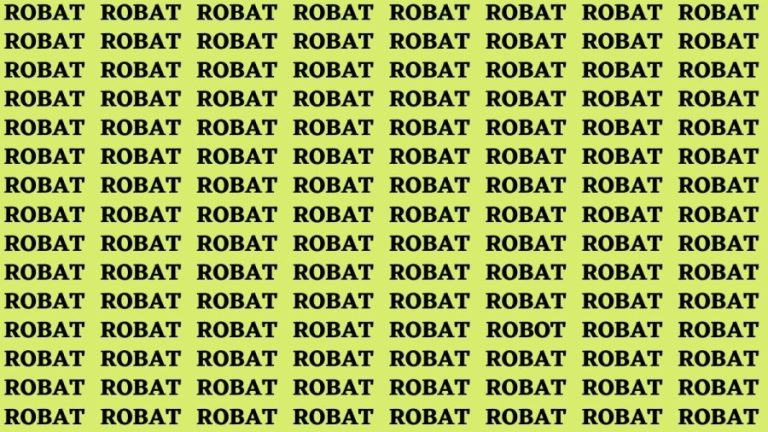 Brain Teaser: If you have Sharp Eyes Find the Word Robot in 15 secs