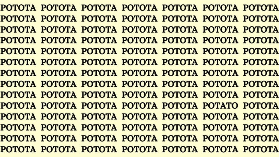 Brain Test: If you have Sharp Eyes Find the Word Potato in 13 Secs