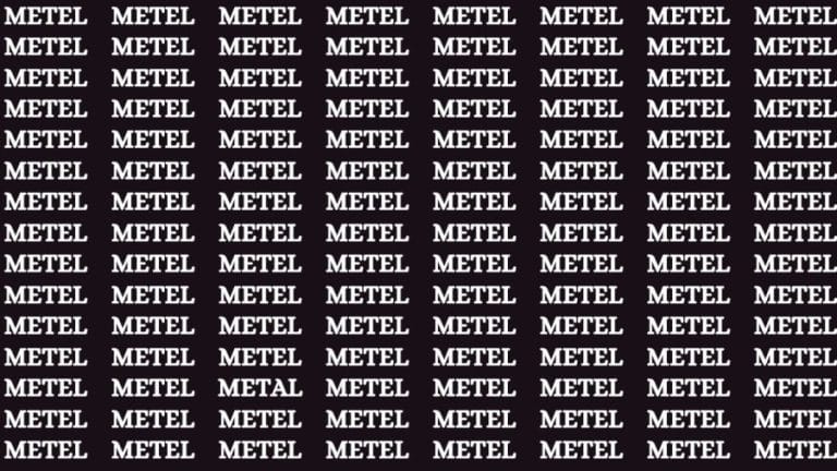 Brain Teaser: If you have Sharp Eyes Find the Word Metal in 20 Secs