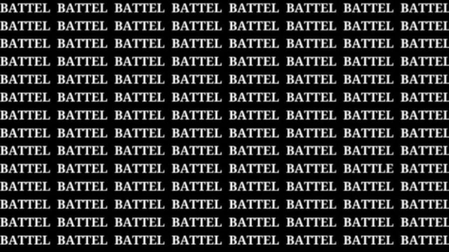 Optical Illusion: If you have Eagle Eyes find the Word Battle in 18 Secs