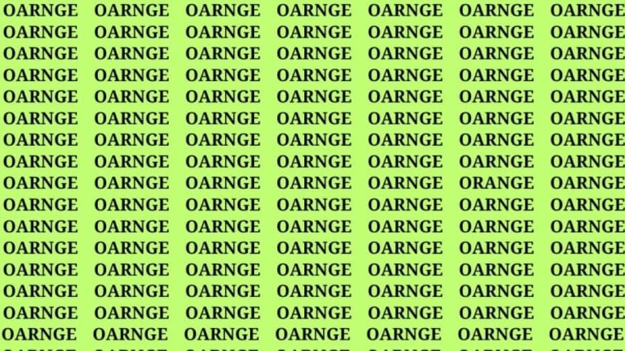 Brain Teaser: If you have Eagle Eyes Find the word Orange In 18 secs