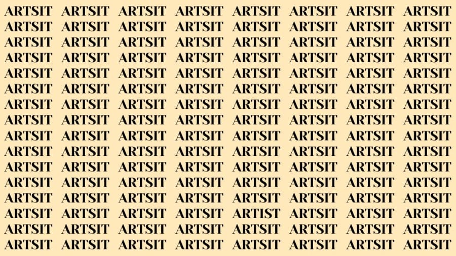 Brain Test: If you have Eagle Eyes Find the word Artist in 15 Secs