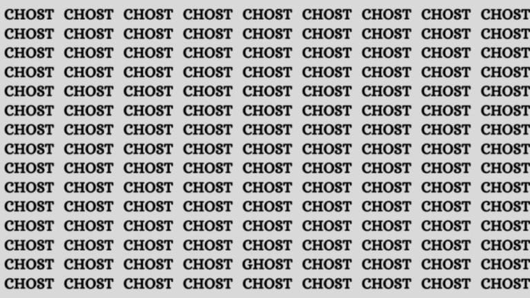 Brain Test: If you have Hawk Eyes Find the word Ghost in 18 Secs