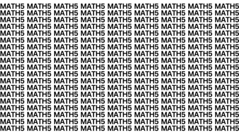 Brain Teaser: If you have Hawk Eyes find the word Maths in 15 secs