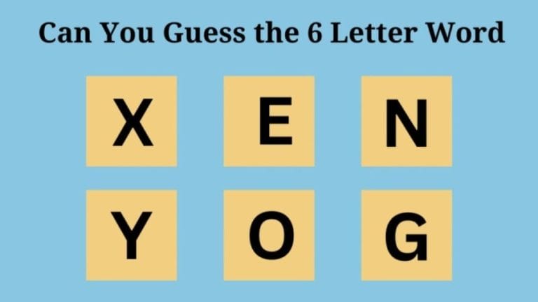 Brain Teaser Scrambled Word Puzzle: Can you Guess the 6 Letter Word in 10 Seconds?