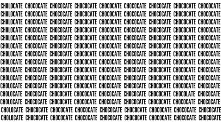 Brain Test: If you have Hawk Eyes find the word Chocolate in 15 secs