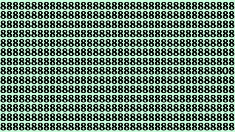 Optical Illusion Brain Test: If You Have Eagle Eyes Find 0 among the 8s within 20 Seconds?