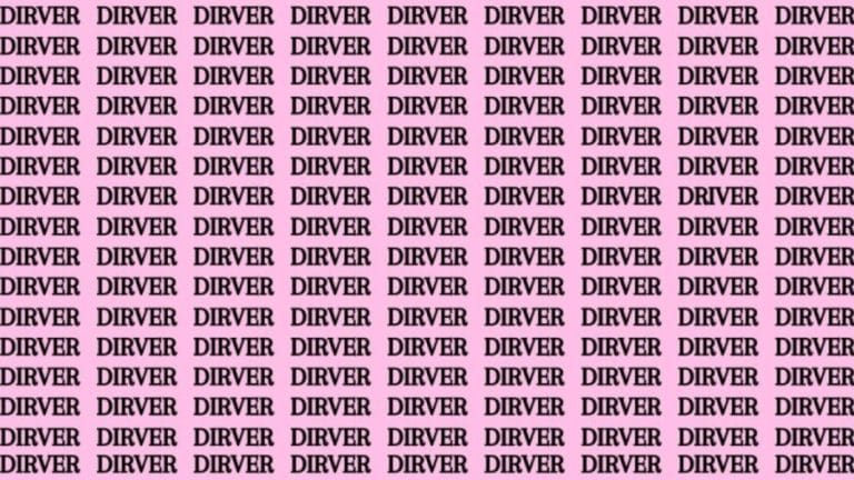 Brain Teaser: If you have Sharp Eyes find the word Driver in 15 secs