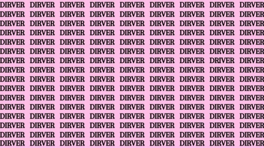 Brain Teaser: If you have Sharp Eyes find the word Driver in 15 secs