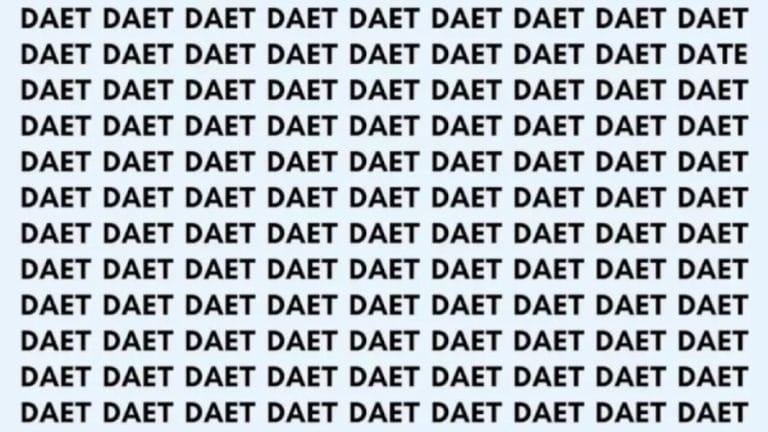 Brain Teaser: If you have Hawk Eyes find the word Date in 15 secs