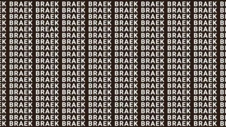 Brain Teaser: If you have Hawk Eyes find the word Break in 15 secs